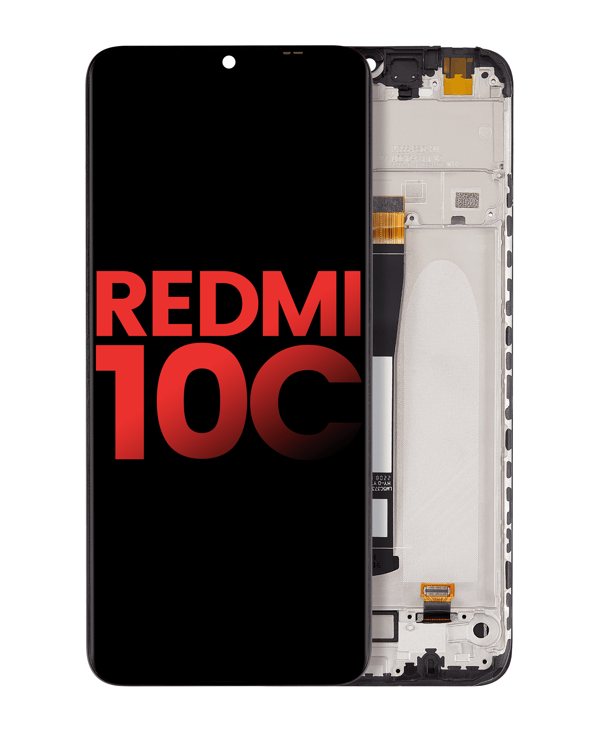 LCD-Display mit Rahmen für Xiaomi Redmi 10C (Aftermarket Plus) (Alle Farben)