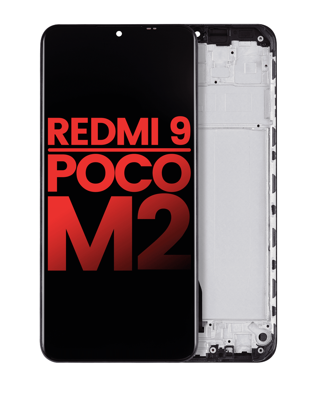 LCD-Display mit Rahmen für Xiaomi Redmi 9 / Poco M2 (Aftermarket Plus) ()