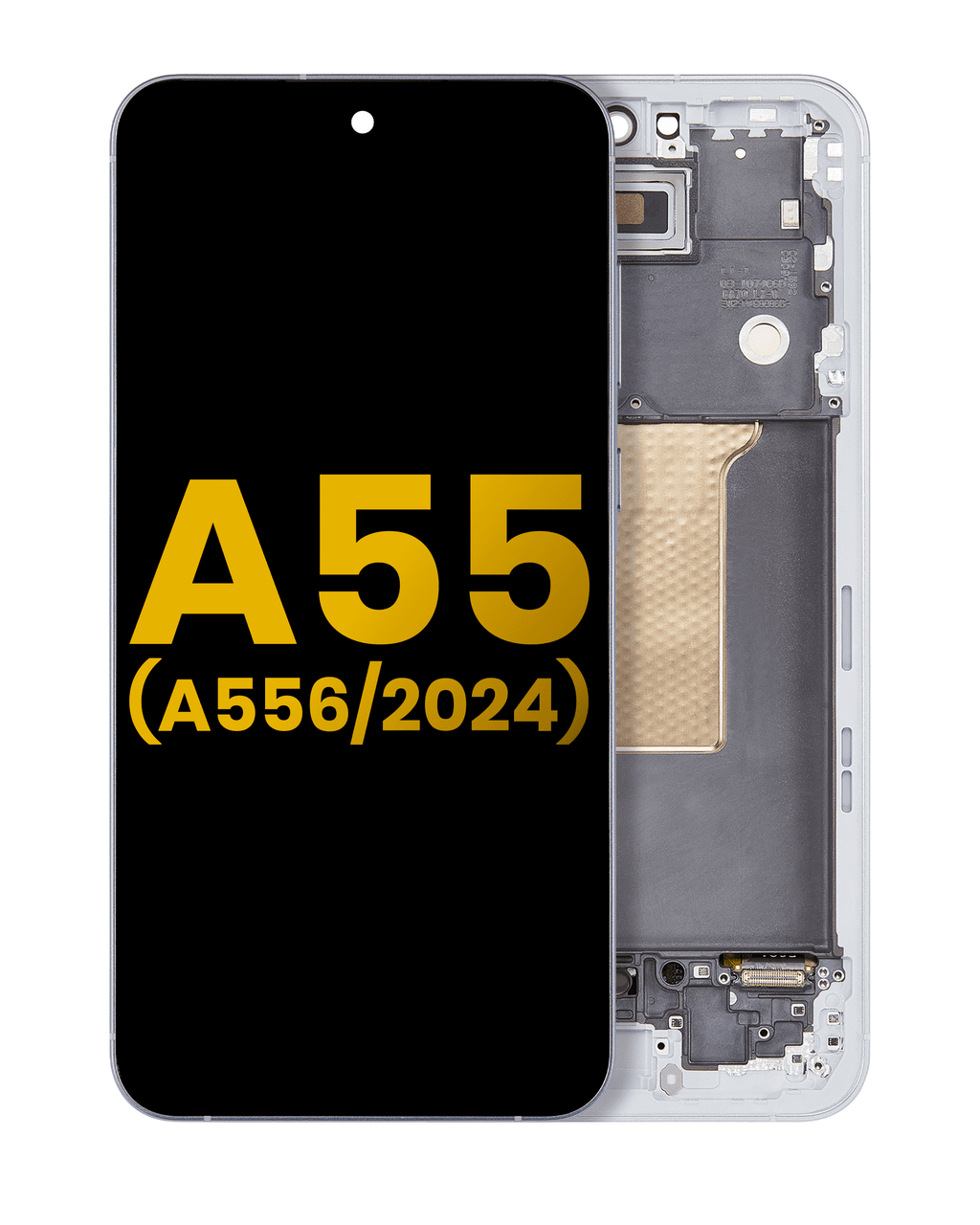 OLED-Display mit Rahmen für Samsung Galaxy A55 (Generalüberholt) (Iceblue)