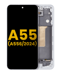 OLED-Display mit Rahmen für Samsung Galaxy A55 (Generalüberholt) (Iceblue)