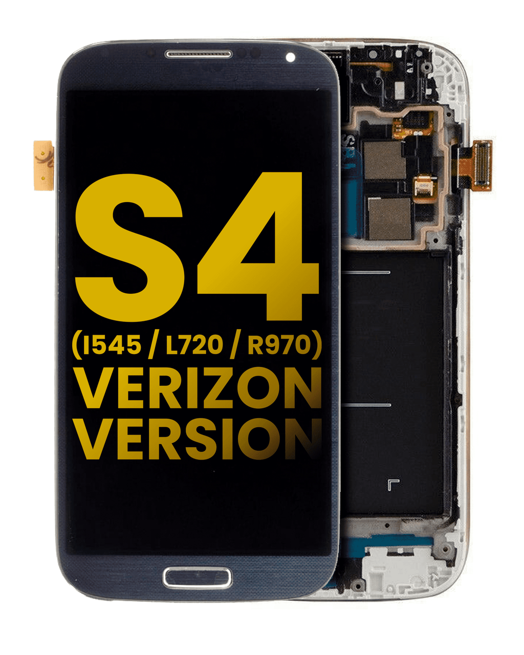 OLED-Display mit Rahmen für Samsung Galaxy S4 - Schwarz (Refurbished)