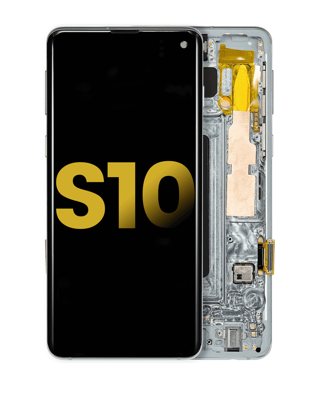 OLED-Display mit Rahmen für Samsung Galaxy S10 (Refurbished) (Prism Green)