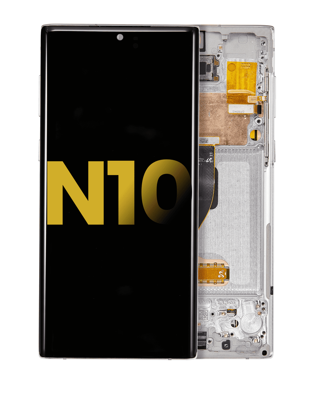 OLED-Display mit Rahmen für Samsung Galaxy Note 10 (Refurbished) (Aura White)