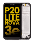 LCD-Display mit Rahmen für Huawei P20 Lite / Nova 3e (Refurbished) (Schwarz)