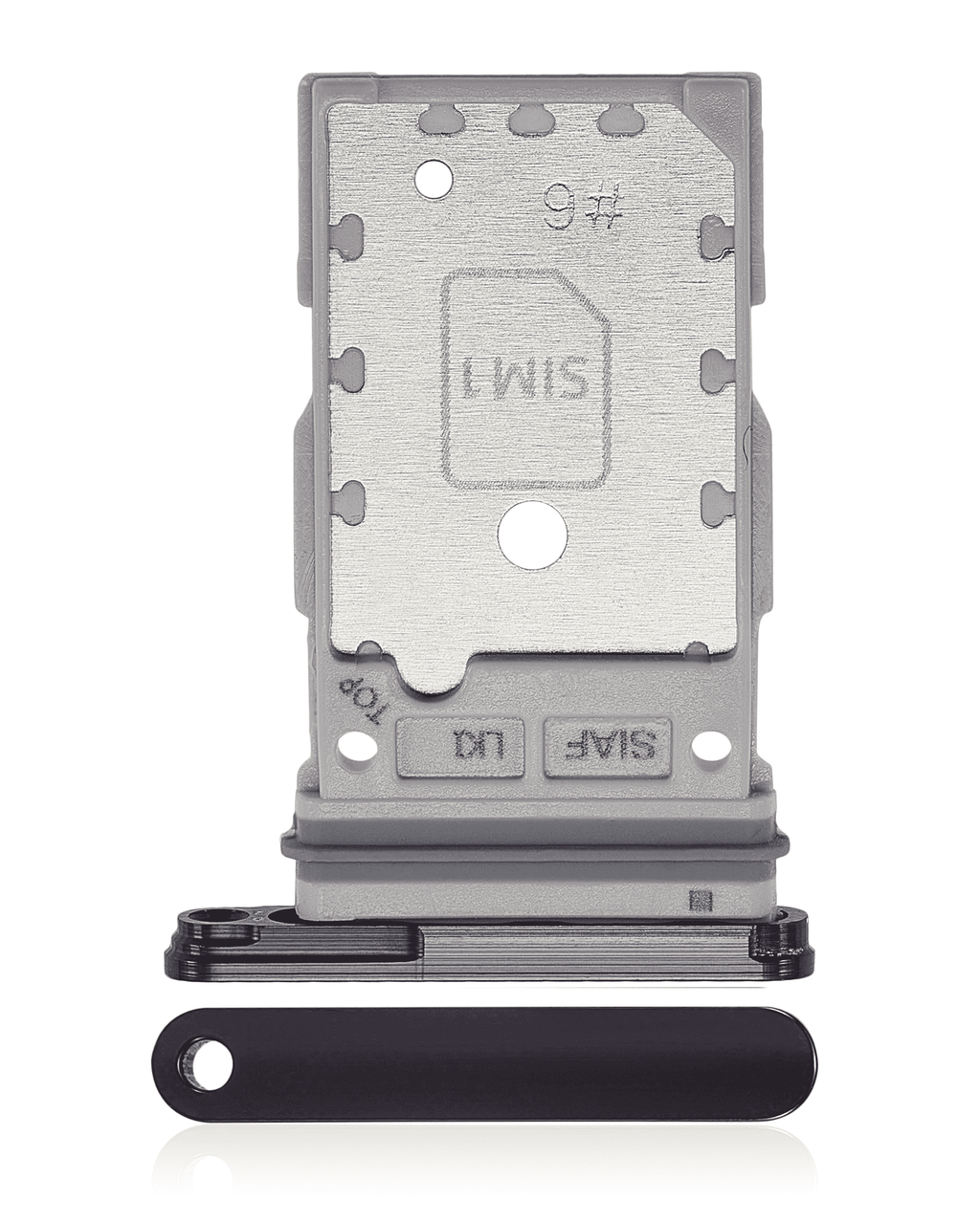 Dual SIM Card Tray for Samsung Galaxy S23 5G / S23 Plus 5G (Phantom Black)