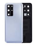 Back Cover Glass with Camera Lens for Huawei P40 Pro (Matte Silver)