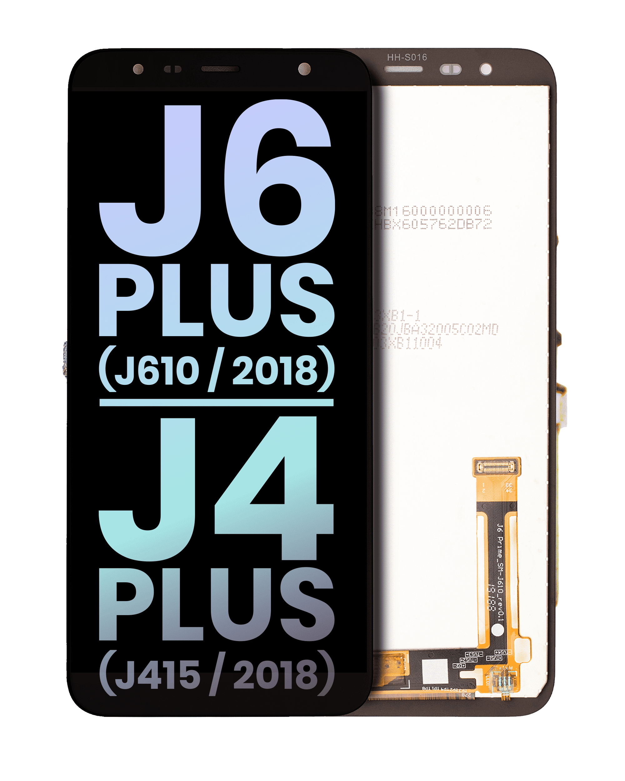 Samsung Galaxy J6+/J4+ Display ohne Rahmen Service Pack Schwarz