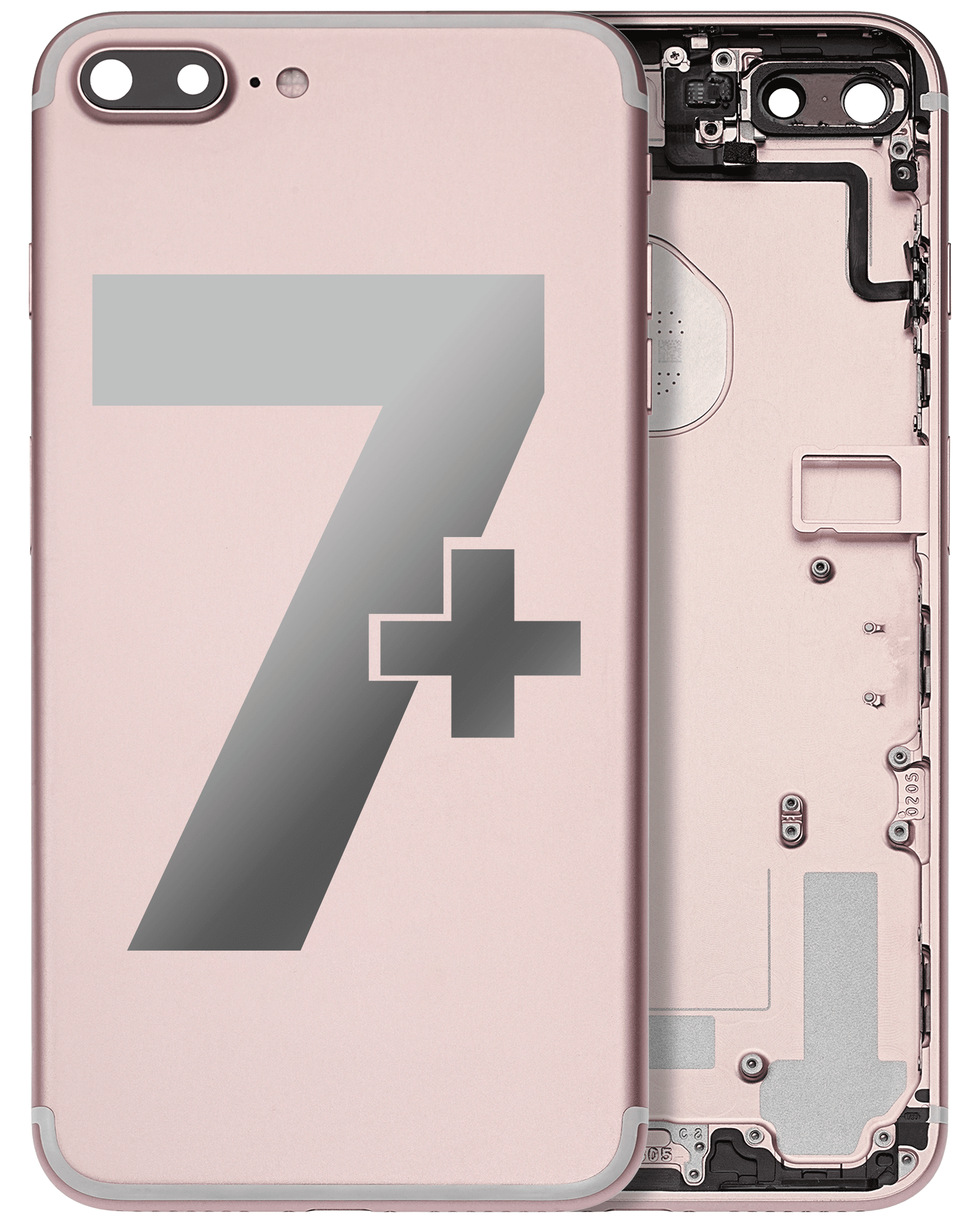 Back Cover/Frame with Pre-Installed Small Parts for iPhone 7 Plus (Used OEM Disassembly, Quality A) (Rose Gold)
