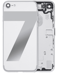 Back Cover/Frame with pre-installed small parts for iPhone 7 (used OEM removal, Grade A) (Silver)