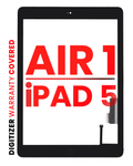 Digitizer for iPad Air 1 / iPad 5 (2017) – with pre-installed Home Button (iPad Air 1) – Aftermarket Pro XO7 – Black