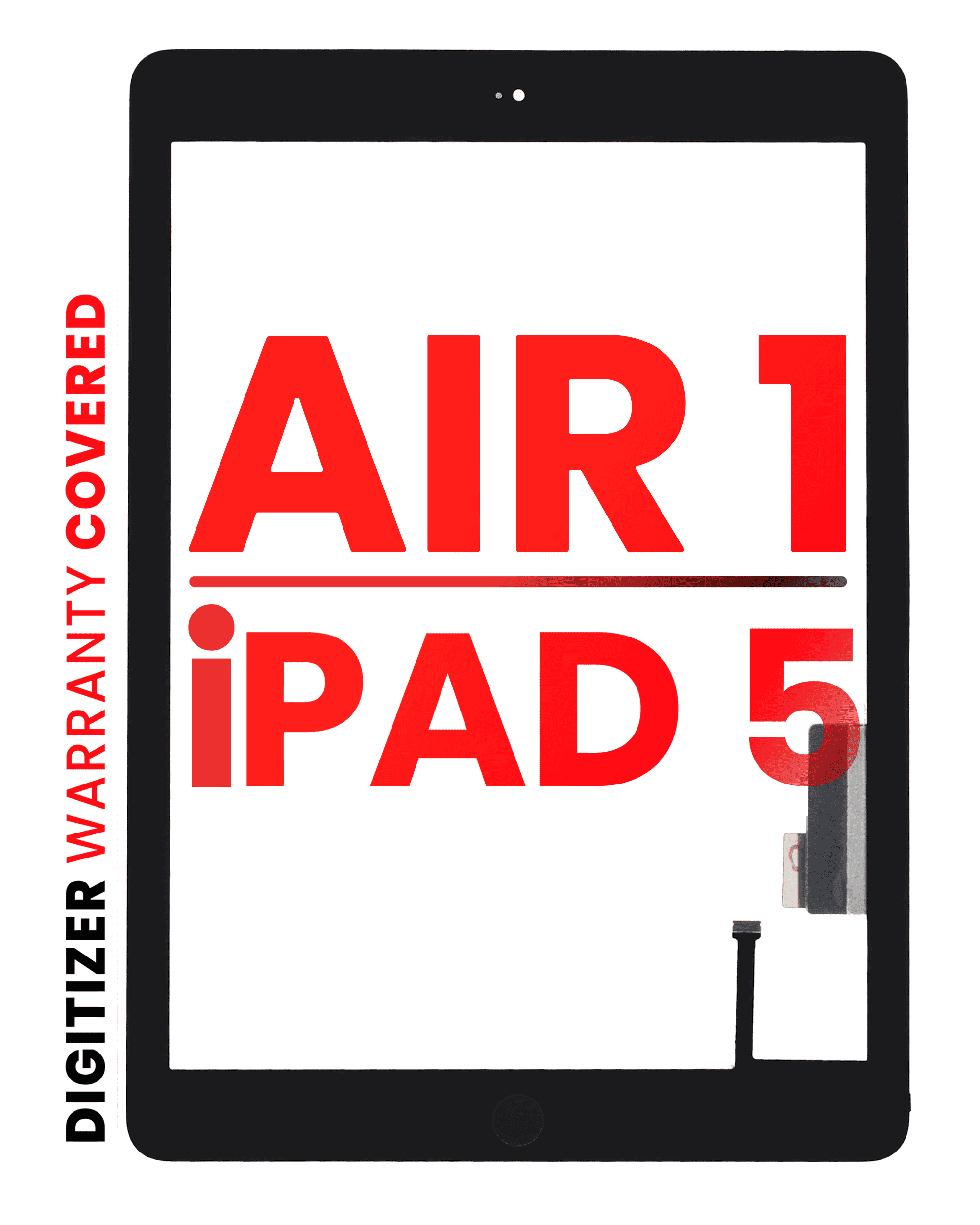 Digitizer für iPad Air 1 mit Home-Button Aftermarket Pro Schwarz