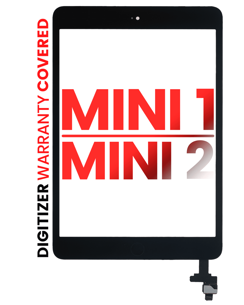 Digitizer mit IC-Chip & Home-Button für iPad Mini 1/2 (Schwarz, Aftermarket Pro)