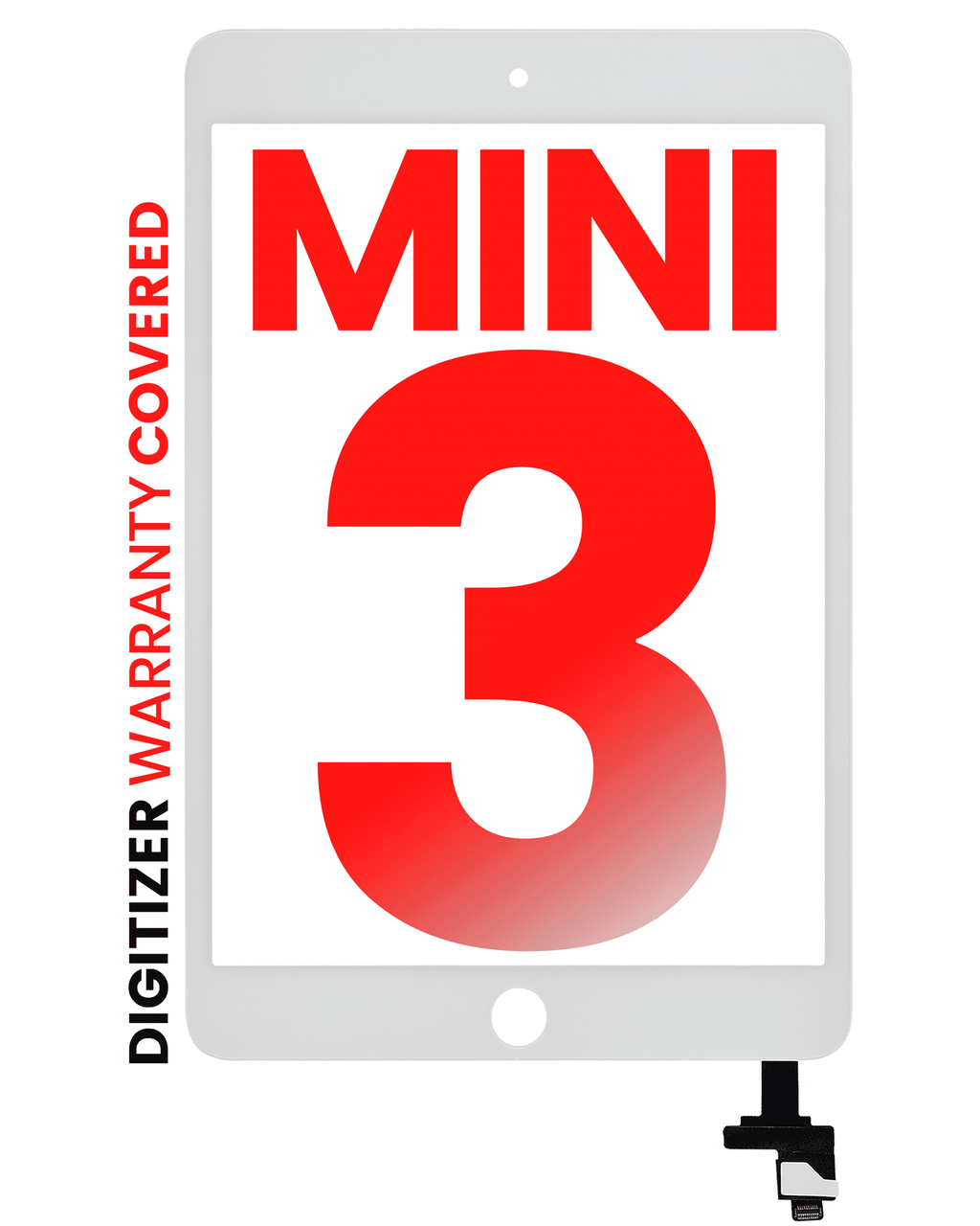 Digitizer mit IC für iPad Mini 3 Weiß ohne Homebutton (Pro XO7)
