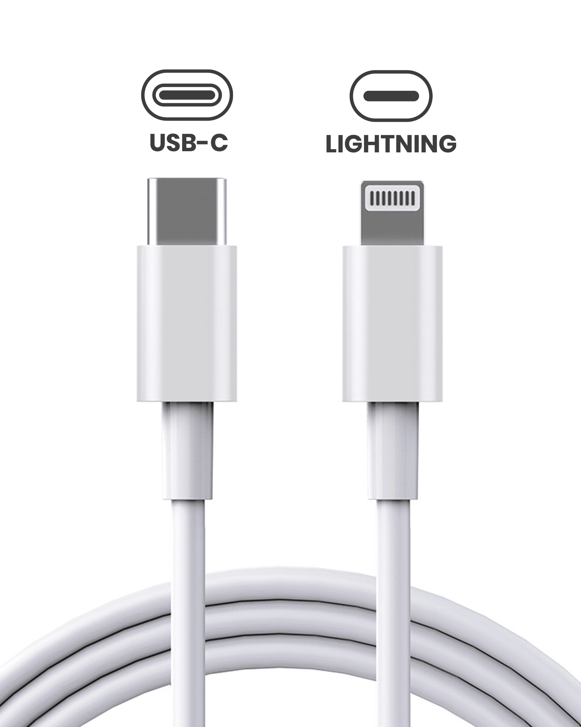 USB-C auf Lightning Kabel 1m gebrauchter OEM-Ausbau, Qualität A 50er-Pack für iPhone/iPad