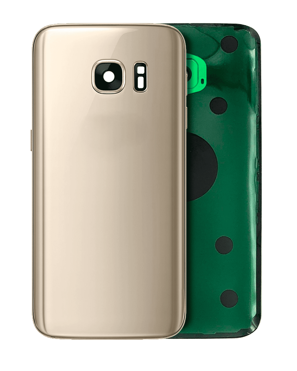 Backcover+Kameralinse für Galaxy S7 Gold Platin Aftermarket Plus (Ohne Logo)