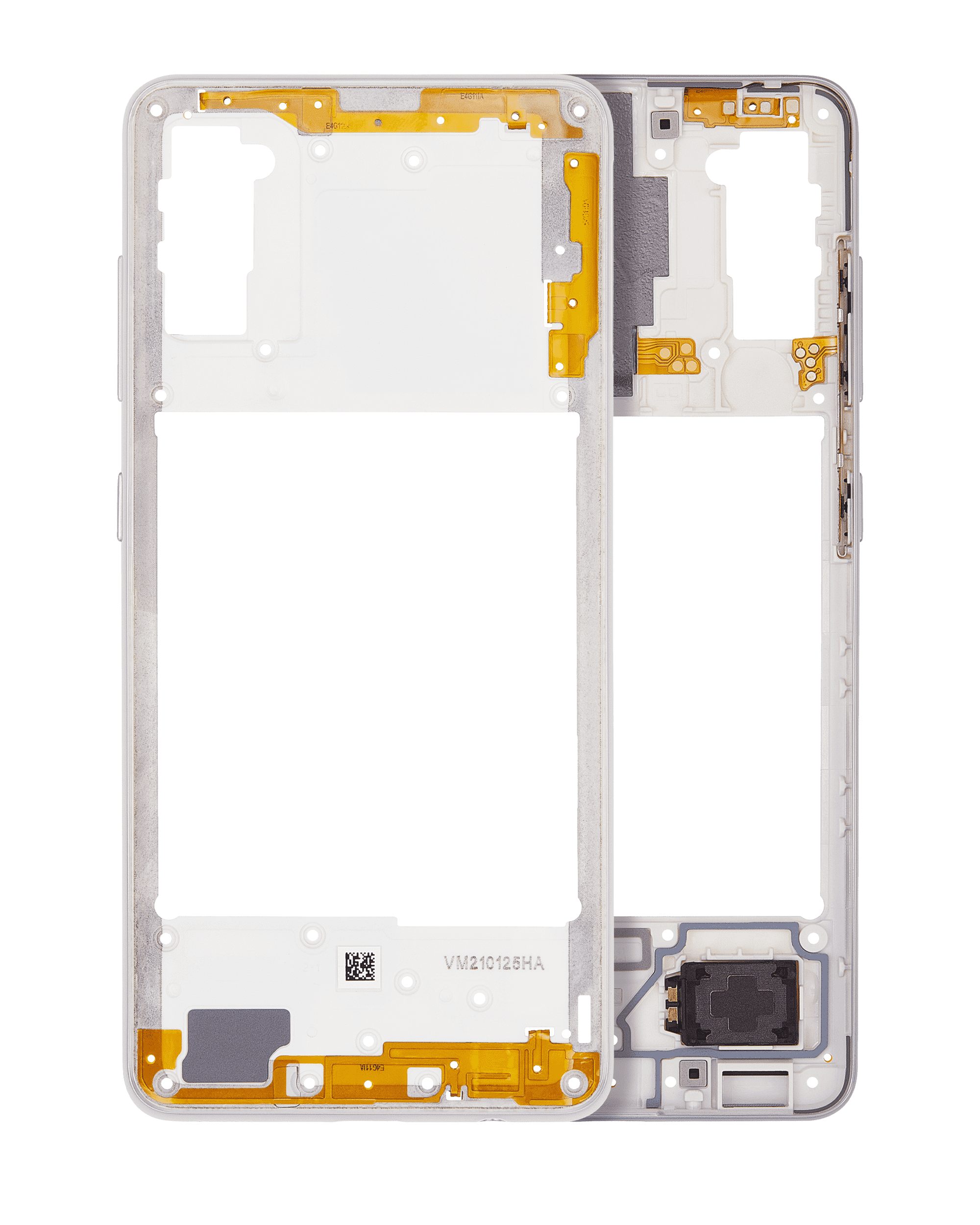 Midframe/Rahmen für Samsung A41 Silber Aftermarket Plus