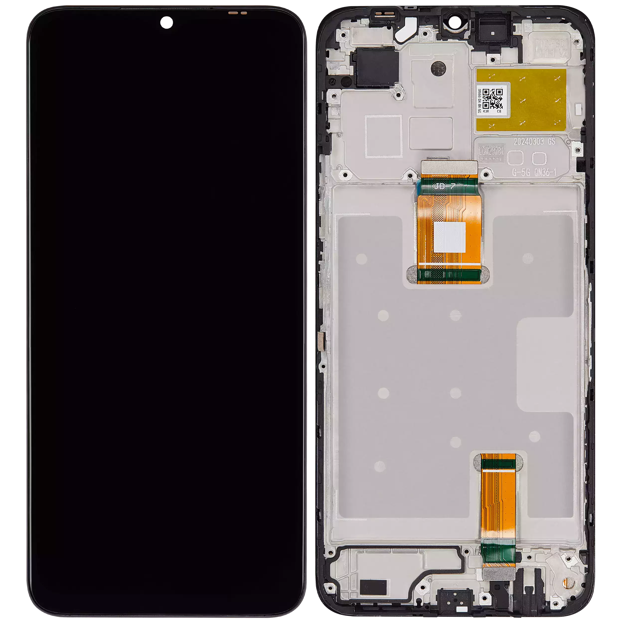Display mit Rahmen für Honor X6B (Generalüberholt) (Alle Farben)