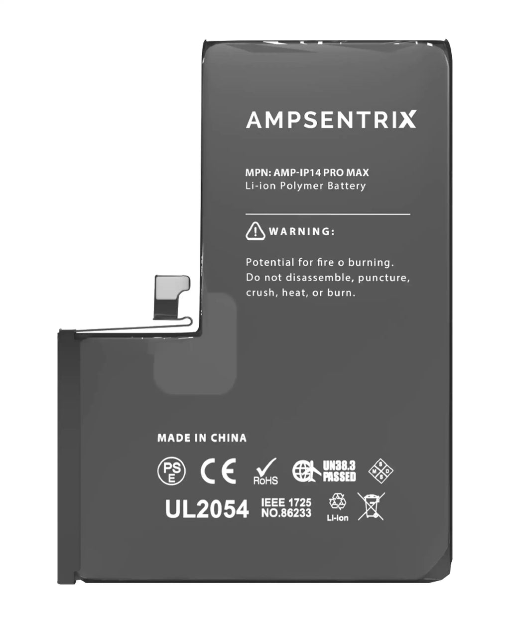 Replacement Battery with Extended Capacity for iPhone 14 Pro Max (AmpSentrix Basic Extended)