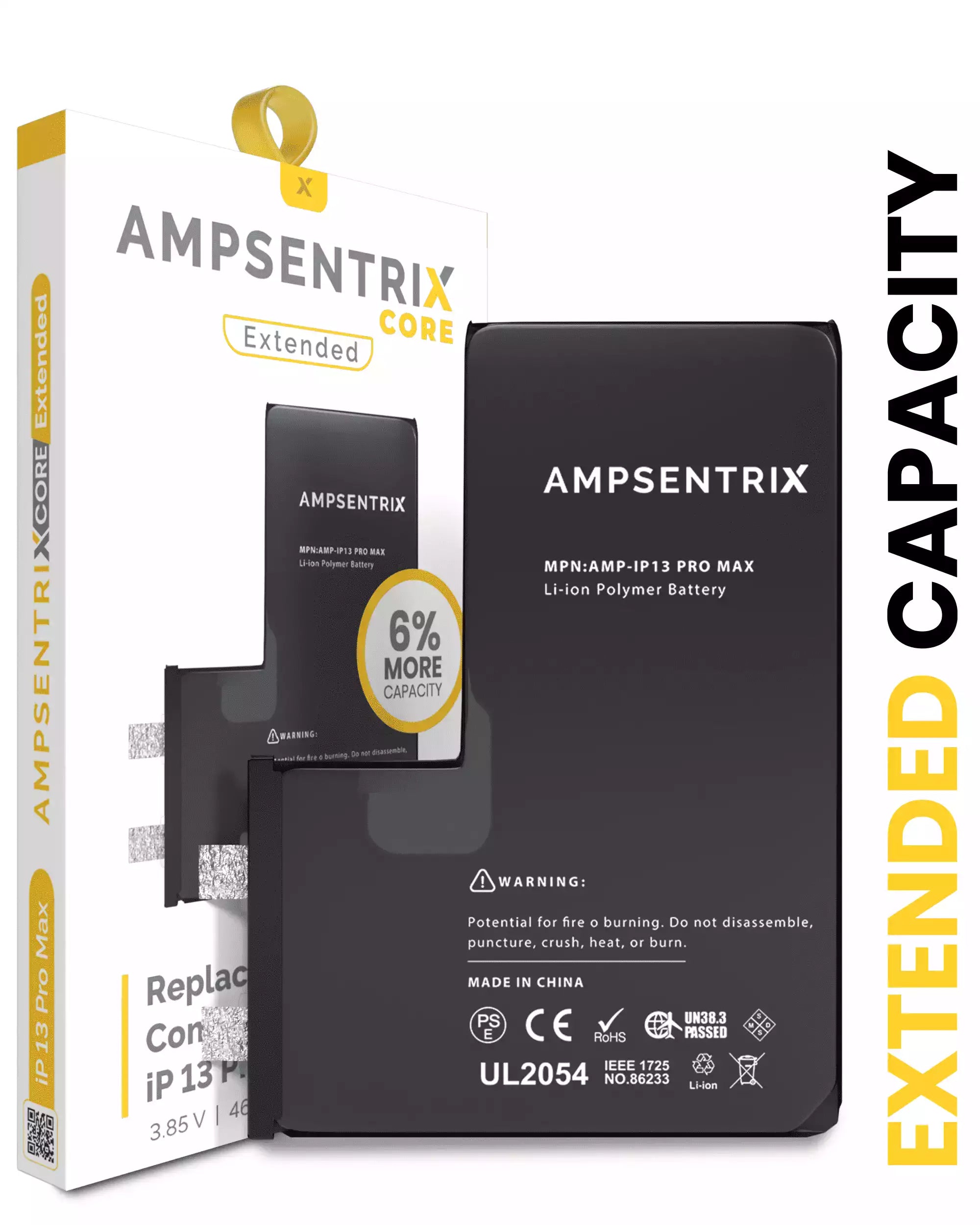 Ersatzakku für iPhone 13 Pro Max (Punktschweißen) – AmpSentrix Core Extended