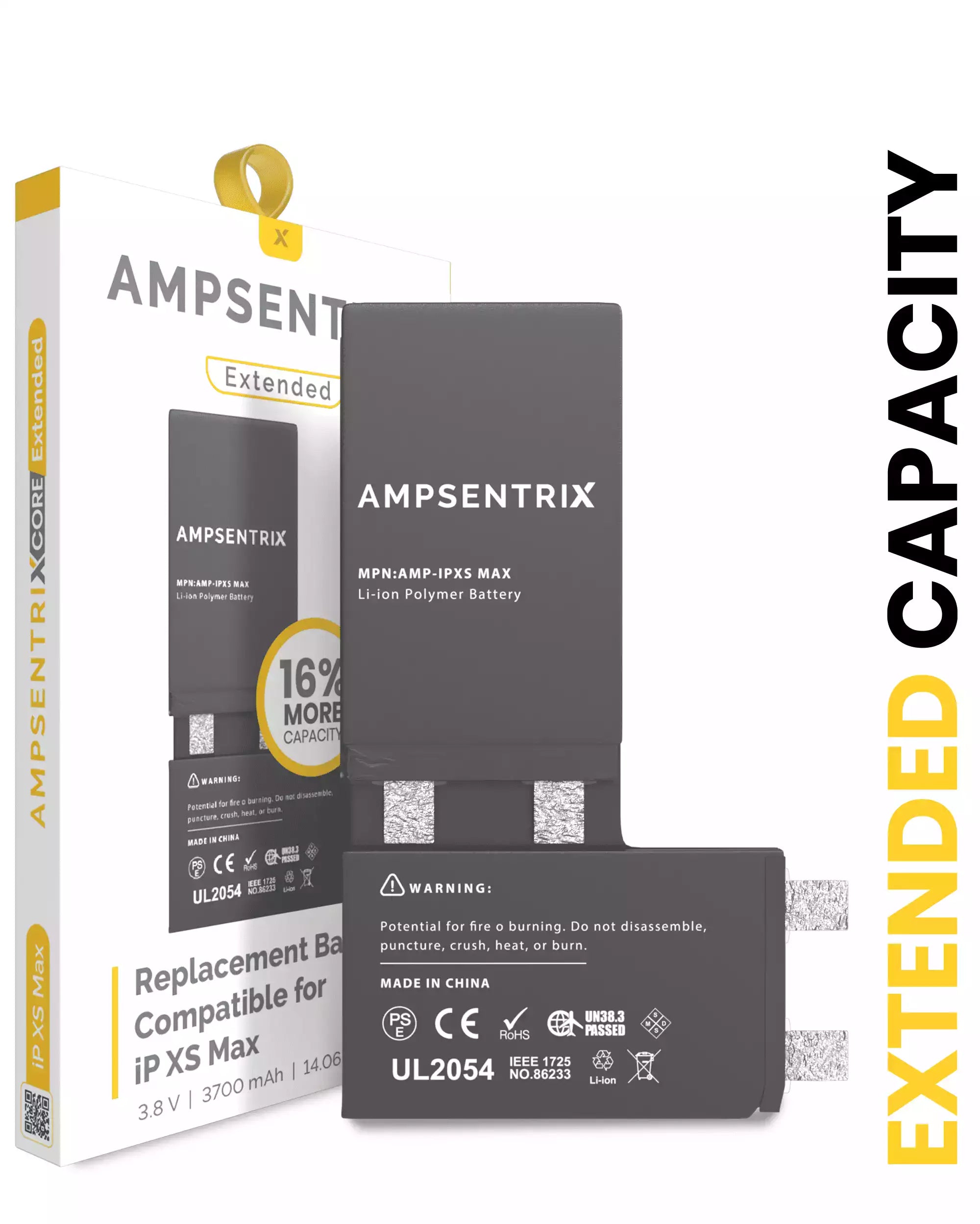 Ersatzakku Premium iPhone XS Max (Punktschweißen erforderlich) AmpSentrix