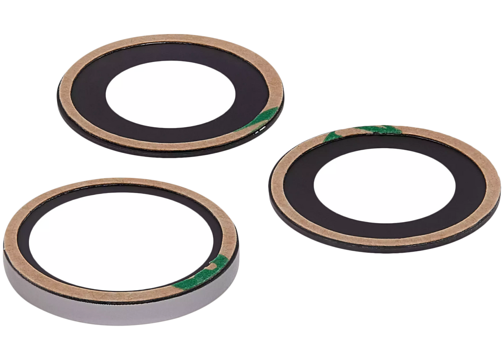 10x 3er-Set Kameraglas hinten (nur Glas) für iPhone 15 Pro Max mit Klebstoff (Pr