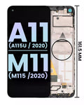 LCD-Display m. Rahmen f. Samsung A11/M11 (Service Pack, alle Farben)