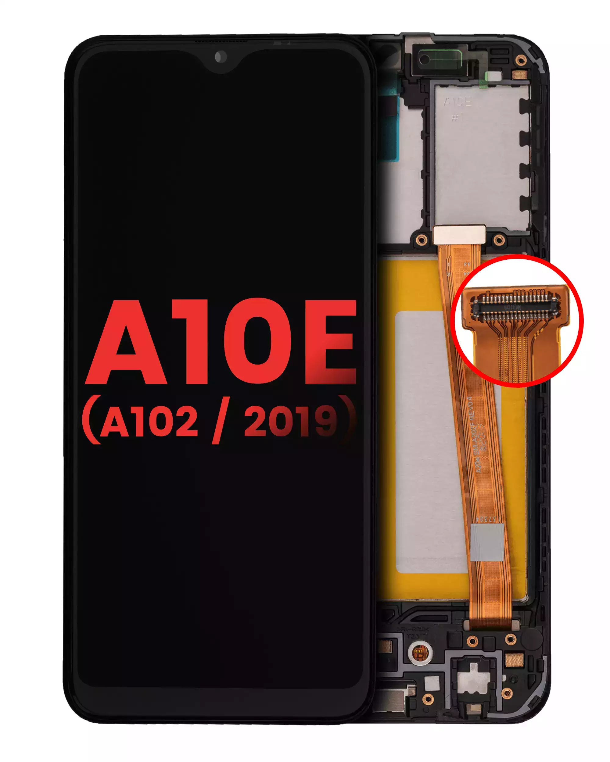 Samsung Galaxy A10E LCD-Display mit Rahmen Aftermarket Plus