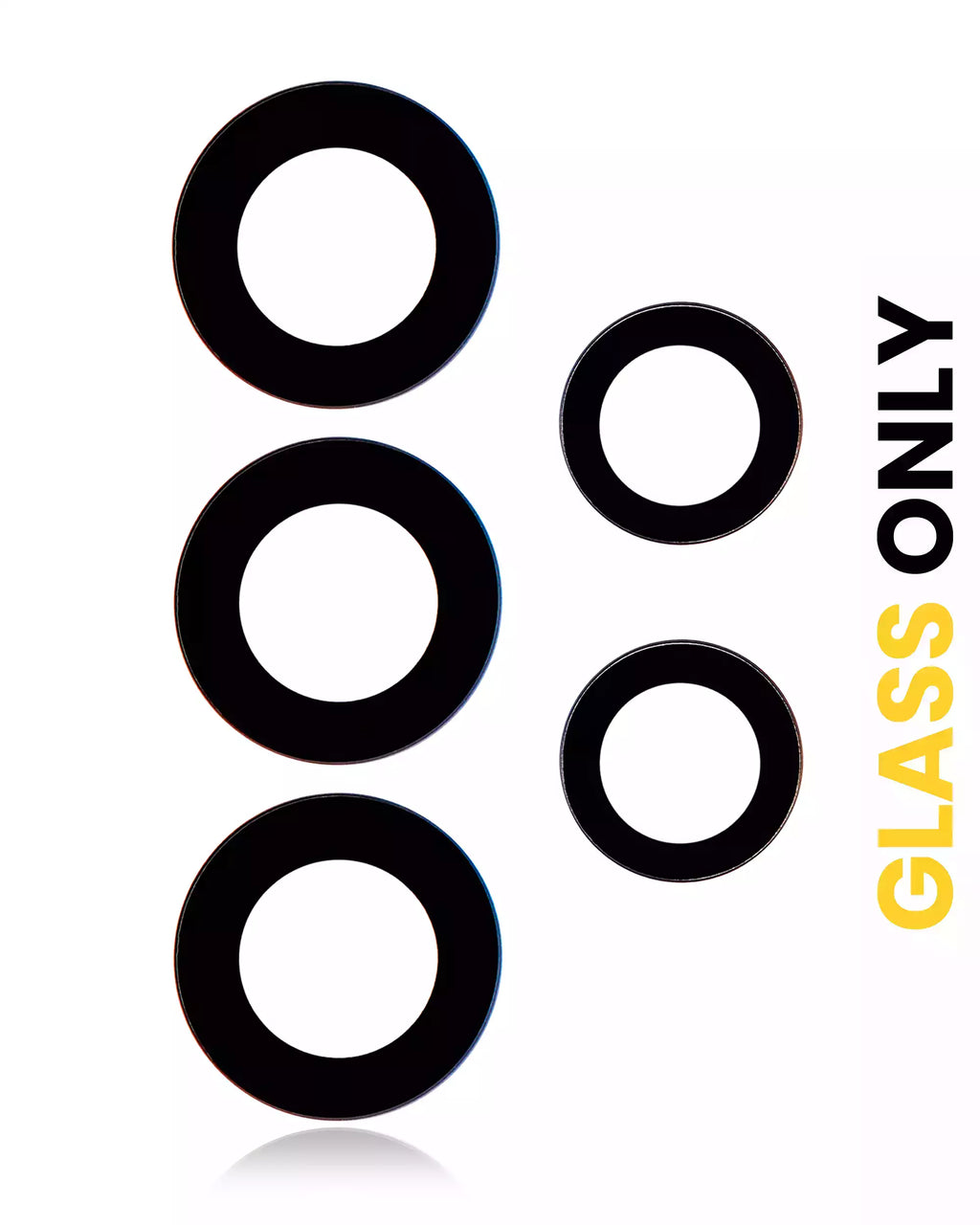 Rear Camera Lens (Glass Only) with Adhesive for Samsung Galaxy A73 5G (A736 / 2022) (10-Pack)