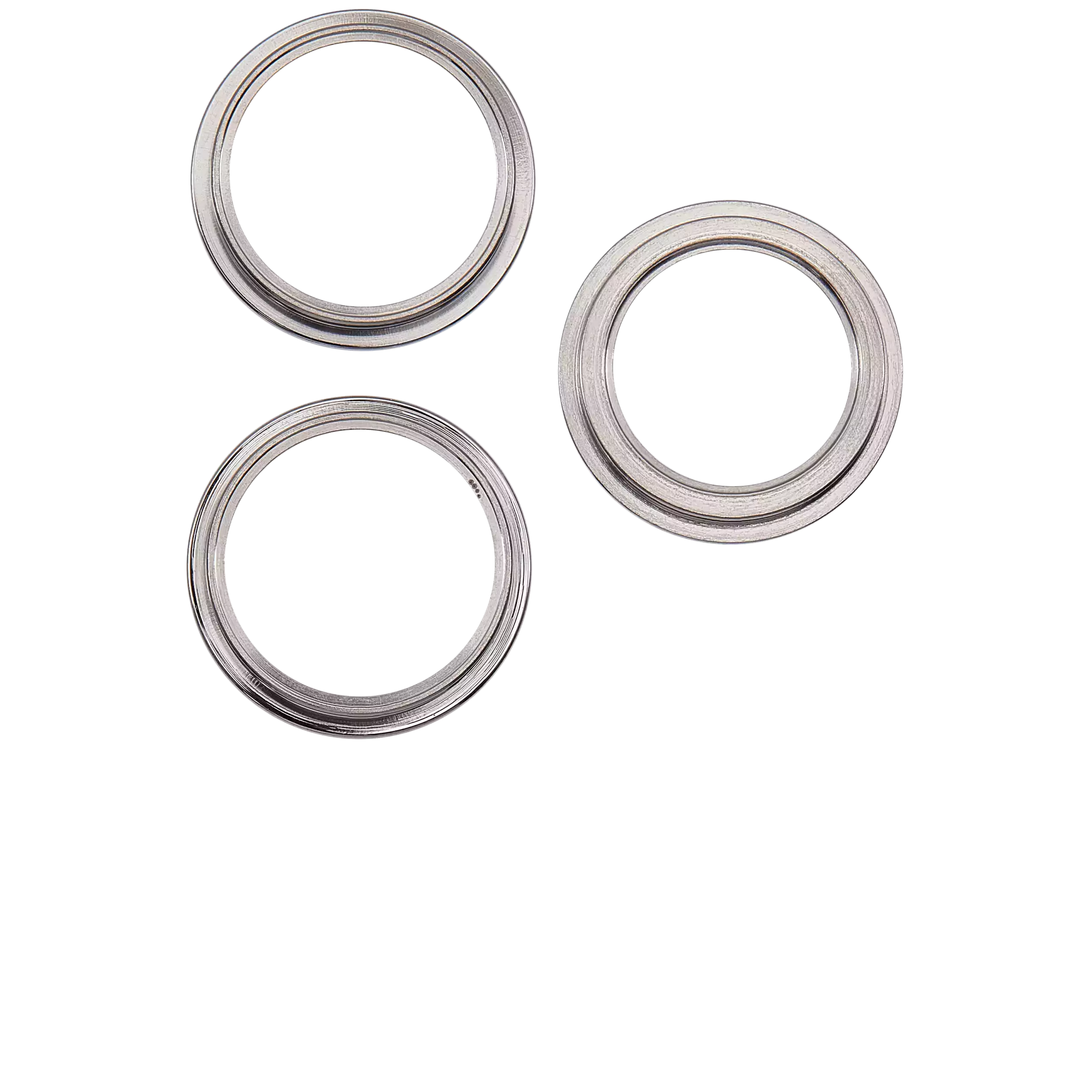 Nur Kamera-Rahmenring hinten für iPhone 12 Pro (Silber) (3er-Set)