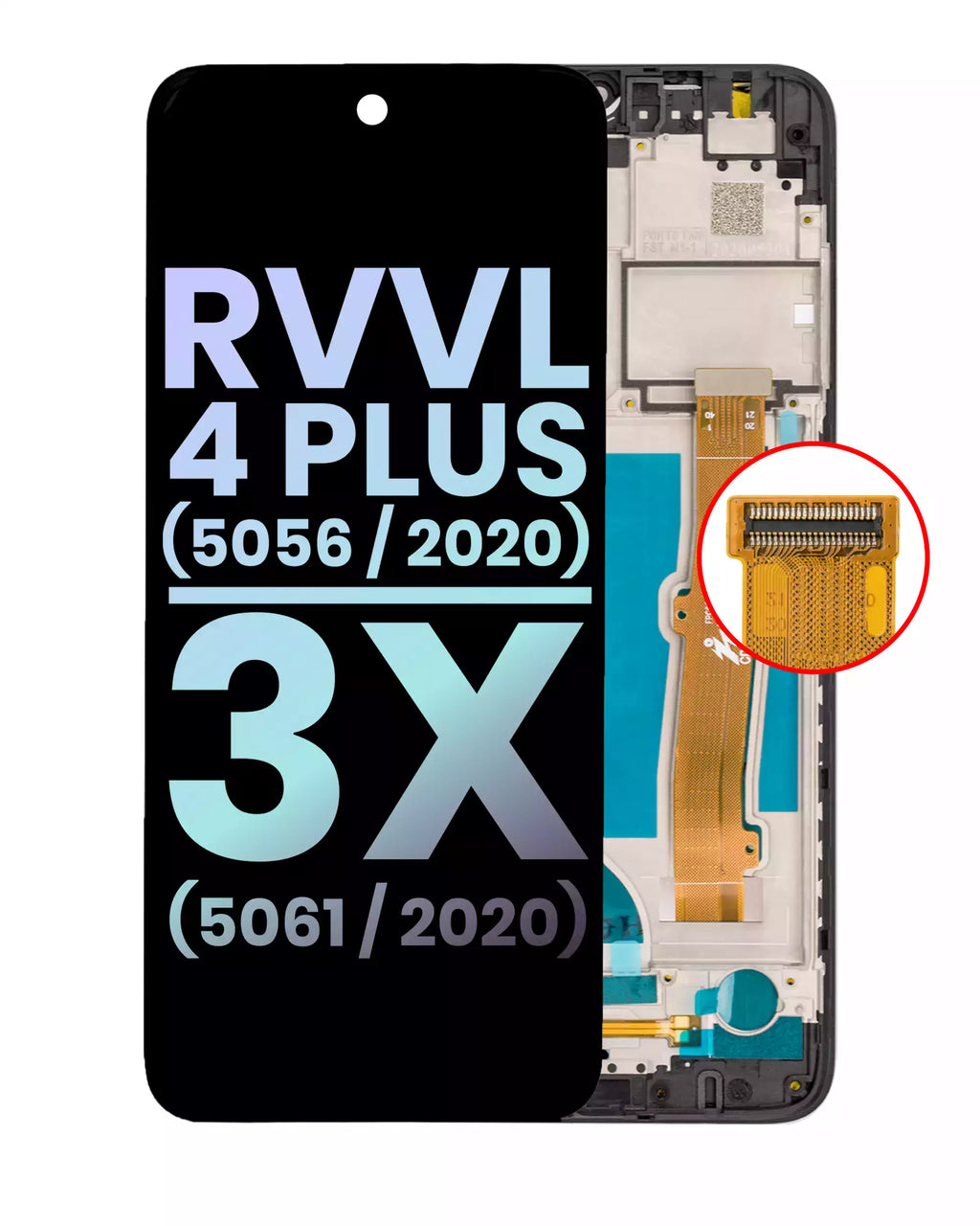 LCD Display with Frame for T-Mobile Revvl 4 Plus (5062 / 2020) / Alcatel 3X (5061 / 2020) (Original OEM) (Black)