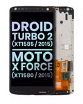 LCD-Display mit Rahmen für Moto X Force/Droid Turbo 2 (Schwarz) OEM