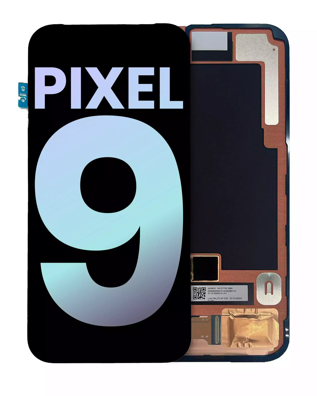 OLED-Display mit Rahmen (mit Fingerabdrucksensor) für Google Pixel 9 (OEM)