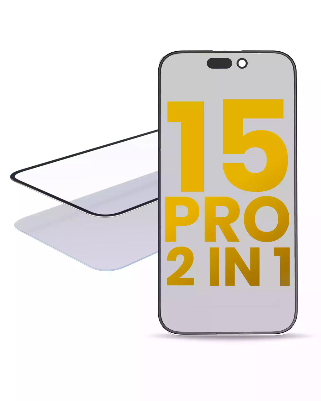 2-in-1 (Glass + OCA Pre-installed) for iPhone 15 Pro (OCA Master) (2-Pack)