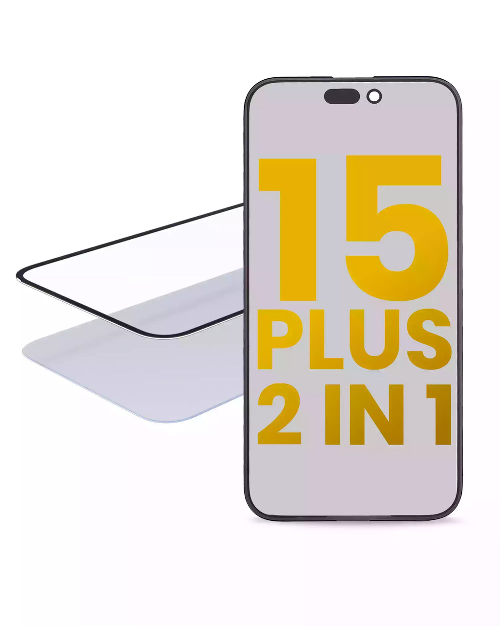 2-in-1 Glass with Pre-installed OCA for iPhone 15 Plus (OCA Master) (2-Pack)