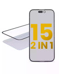 2-in-1 (Glas + OCA Pre-Installed) für iPhone 15 (OCA Master) (2er-Pack)