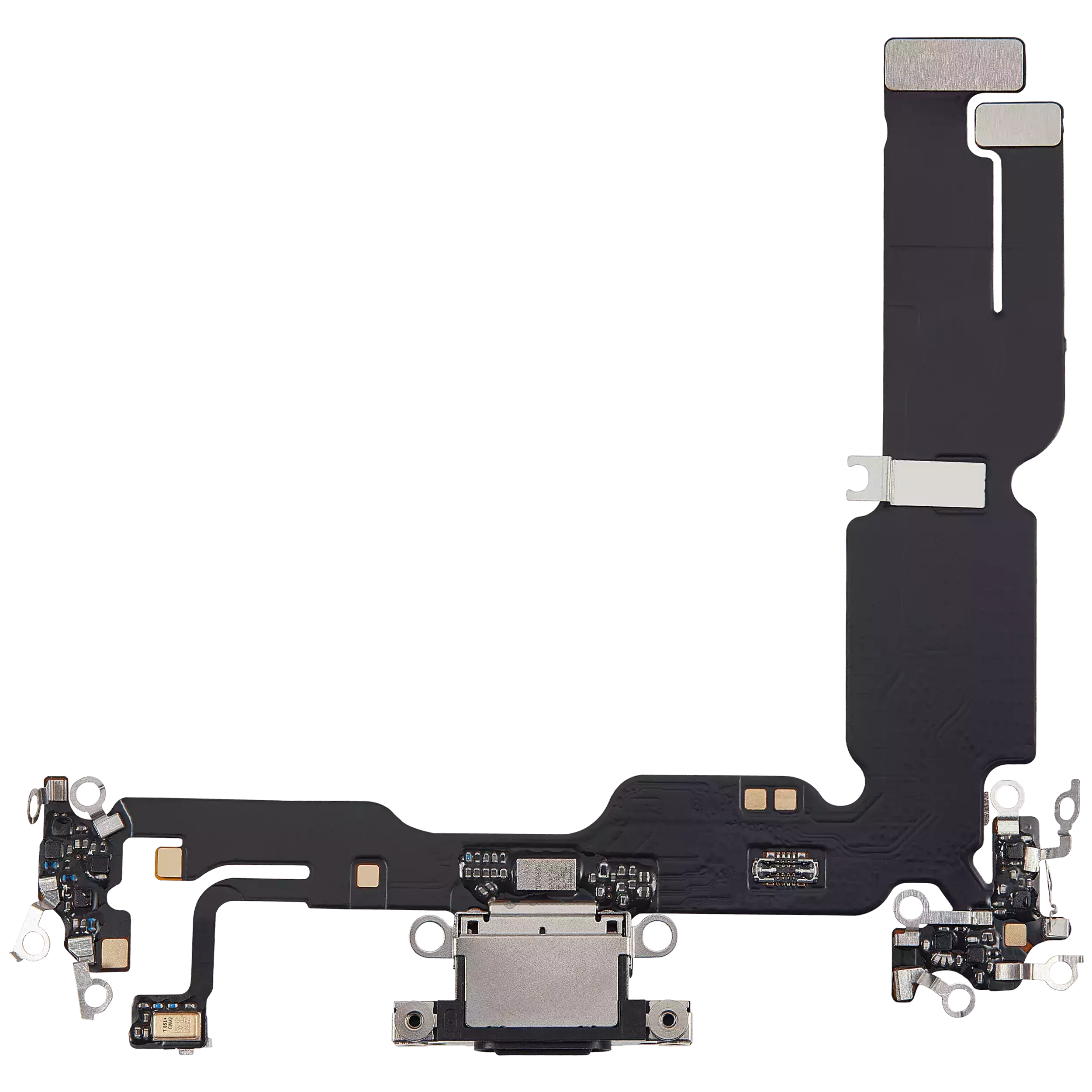 Flexibles Ladeanschlusskabel für iPhone 15 Plus (Aftermarket Plus, Schwarz)