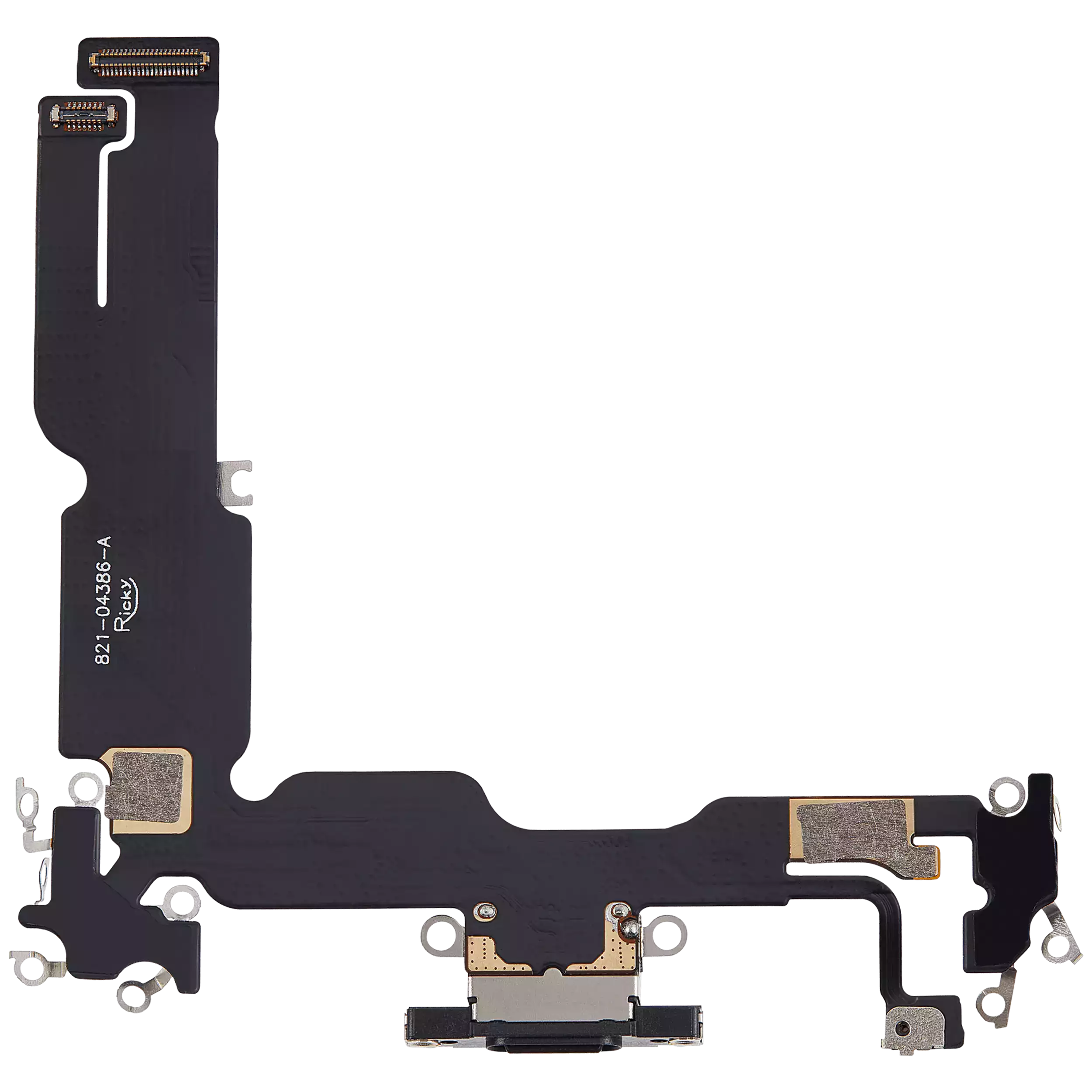 Flexibles Ladeanschlusskabel für iPhone 15 Plus (Aftermarket Plus, Schwarz)