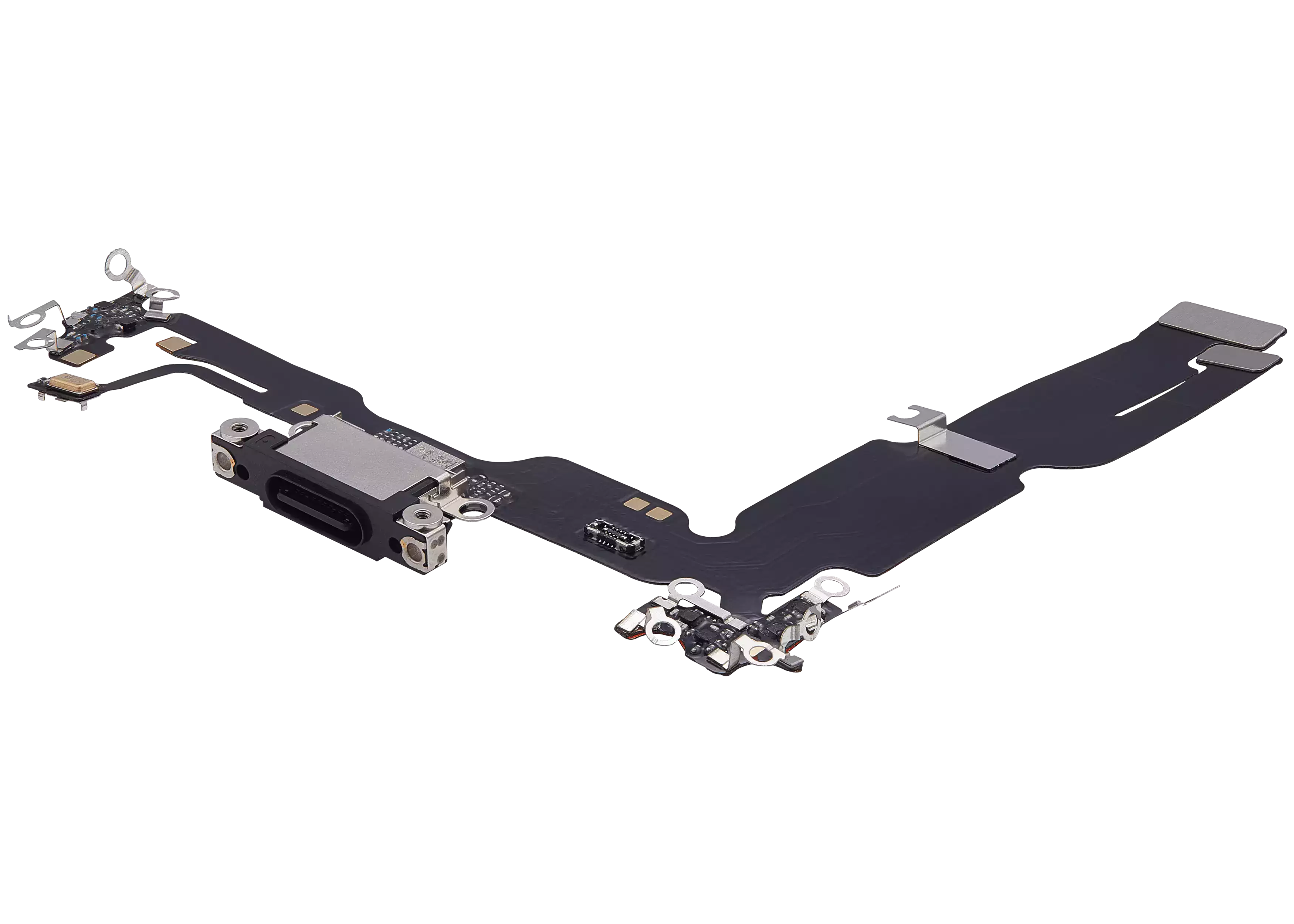 Flexibles Ladeanschlusskabel für iPhone 15 Plus (Aftermarket Plus, Schwarz)