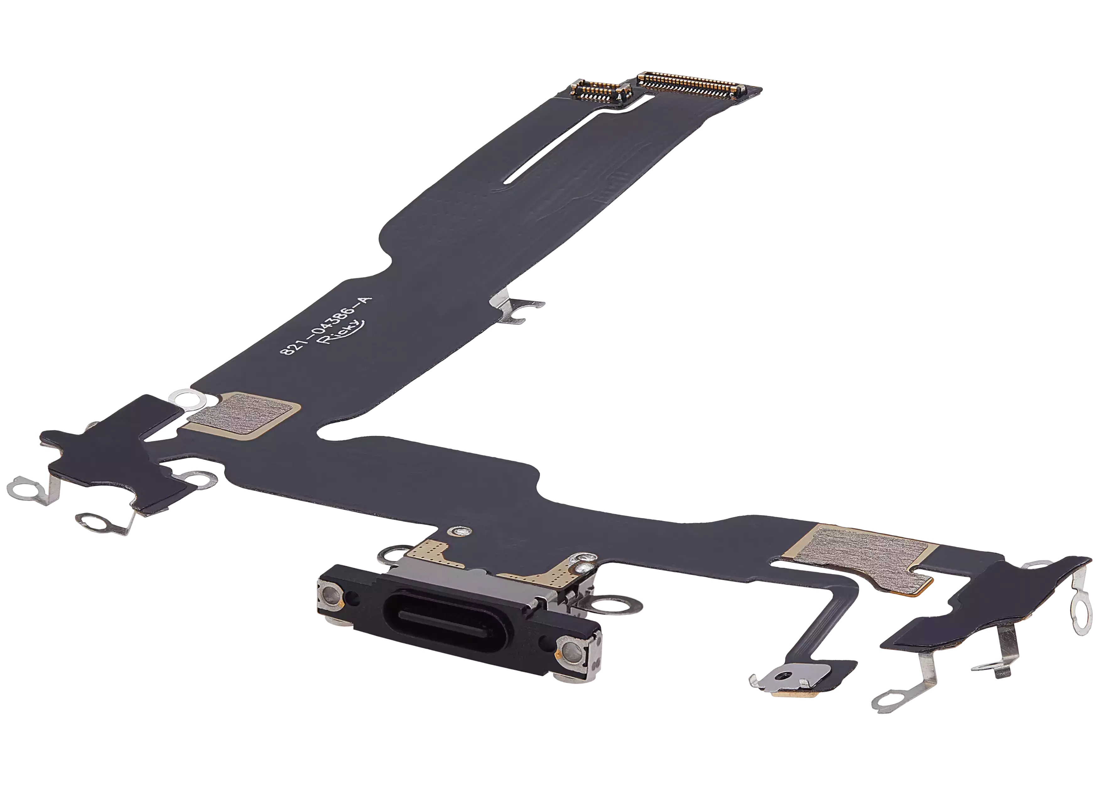 Flexibles Ladeanschlusskabel für iPhone 15 Plus (Aftermarket Plus, Schwarz)