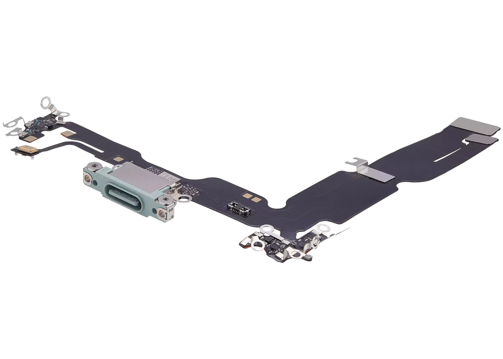 Ladebuchse-Flexkabel für iPhone 15 Plus (Aftermarket Plus) (Grün)