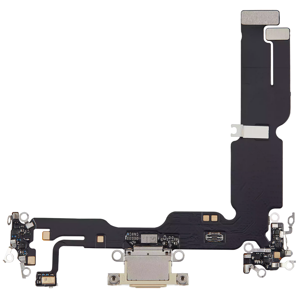 Flex-Kabel für Ladebuchse für iPhone 15 Plus (Aftermarket Plus) (Gelb)
