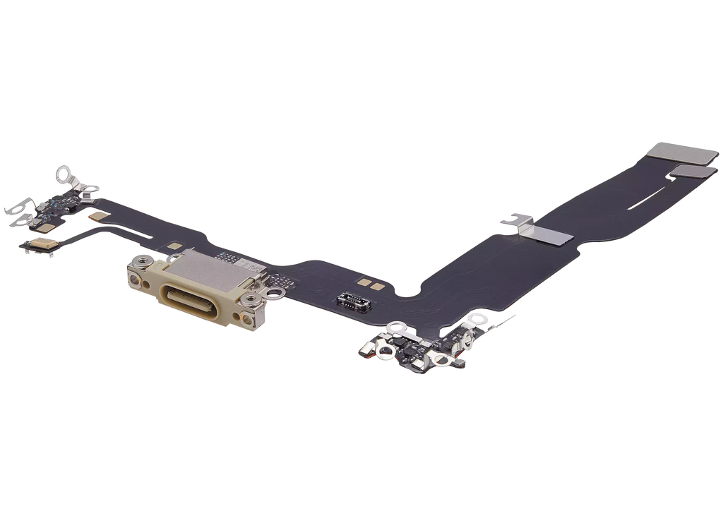 Flex-Kabel für Ladebuchse für iPhone 15 Plus (Aftermarket Plus) (Gelb)
