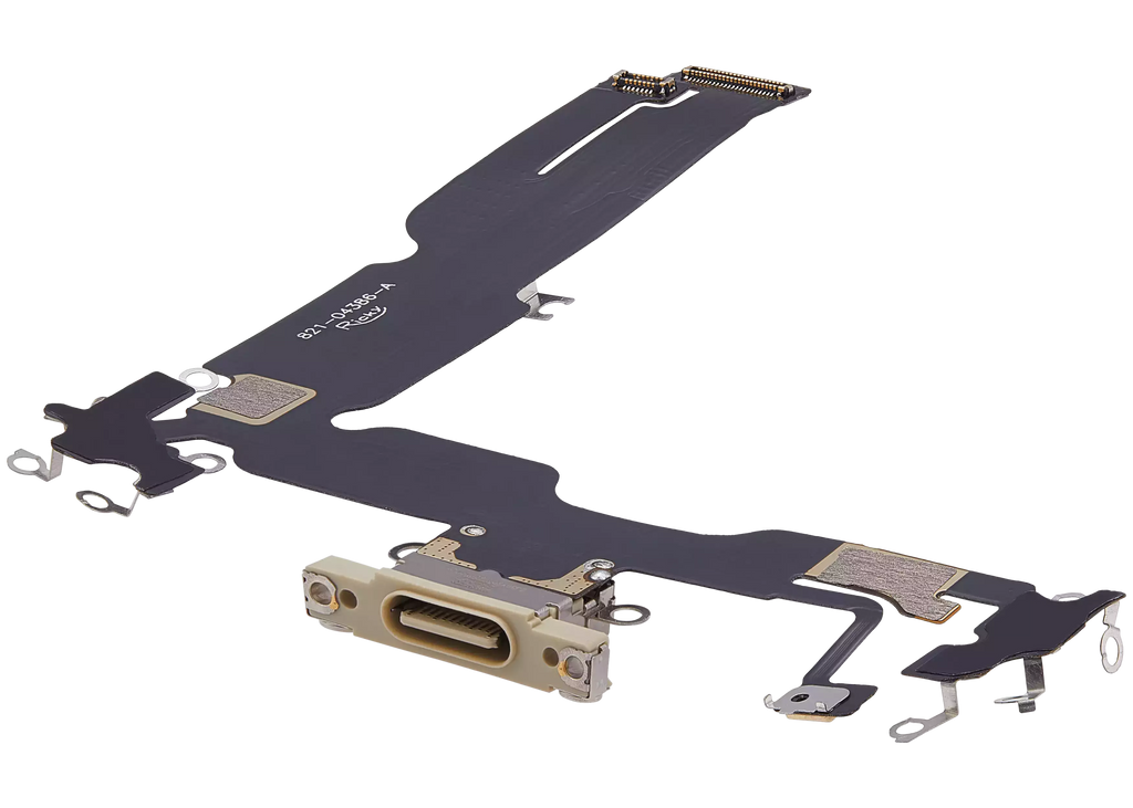 Flex-Kabel für Ladebuchse für iPhone 15 Plus (Aftermarket Plus) (Gelb)