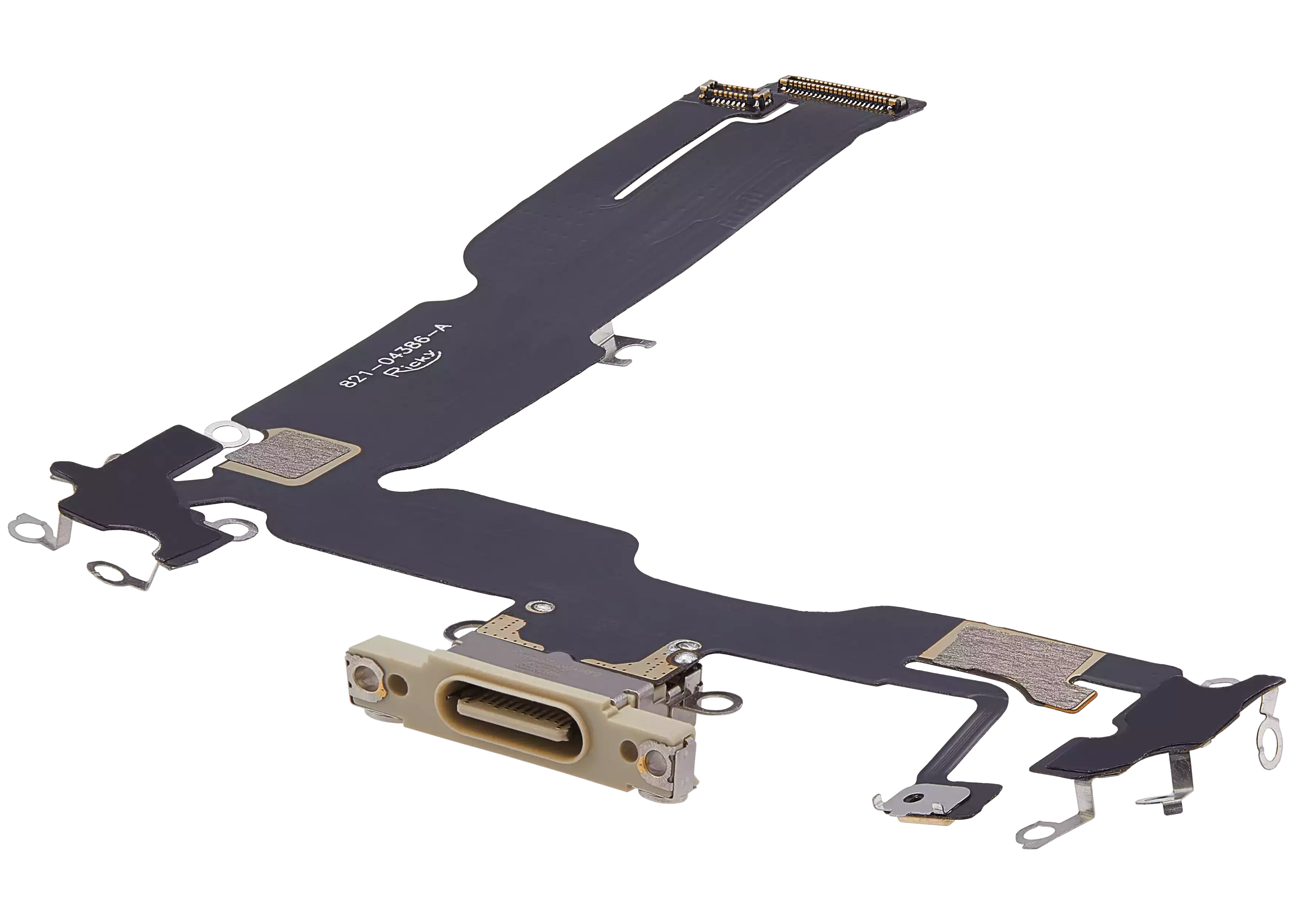 Flex-Kabel für Ladebuchse für iPhone 15 Plus (Aftermarket Plus) (Gelb)