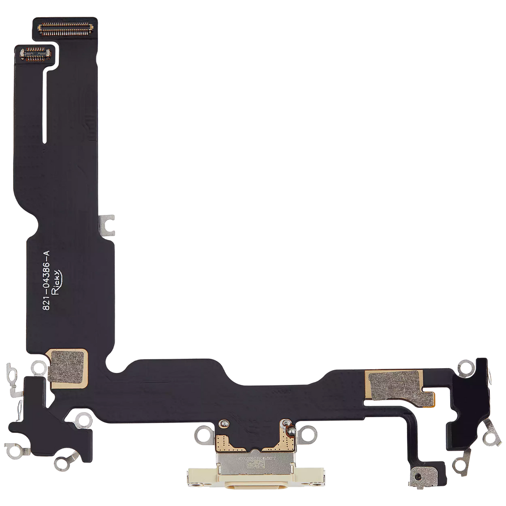 Flex-Kabel für Ladebuchse für iPhone 15 Plus (Aftermarket Plus) (Gelb)