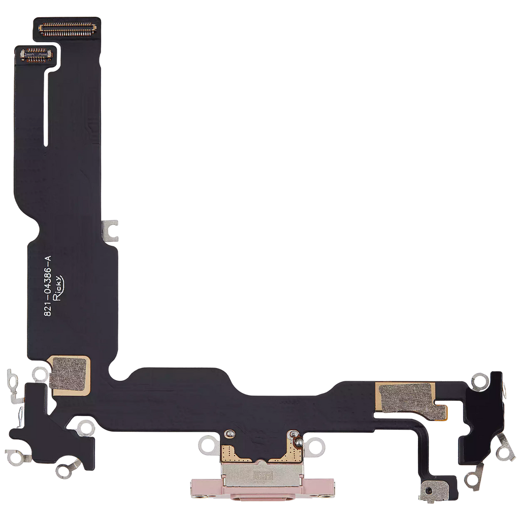 Ladebuchse-Flexkabel für iPhone 15 Plus (Aftermarket Plus) (Pink)
