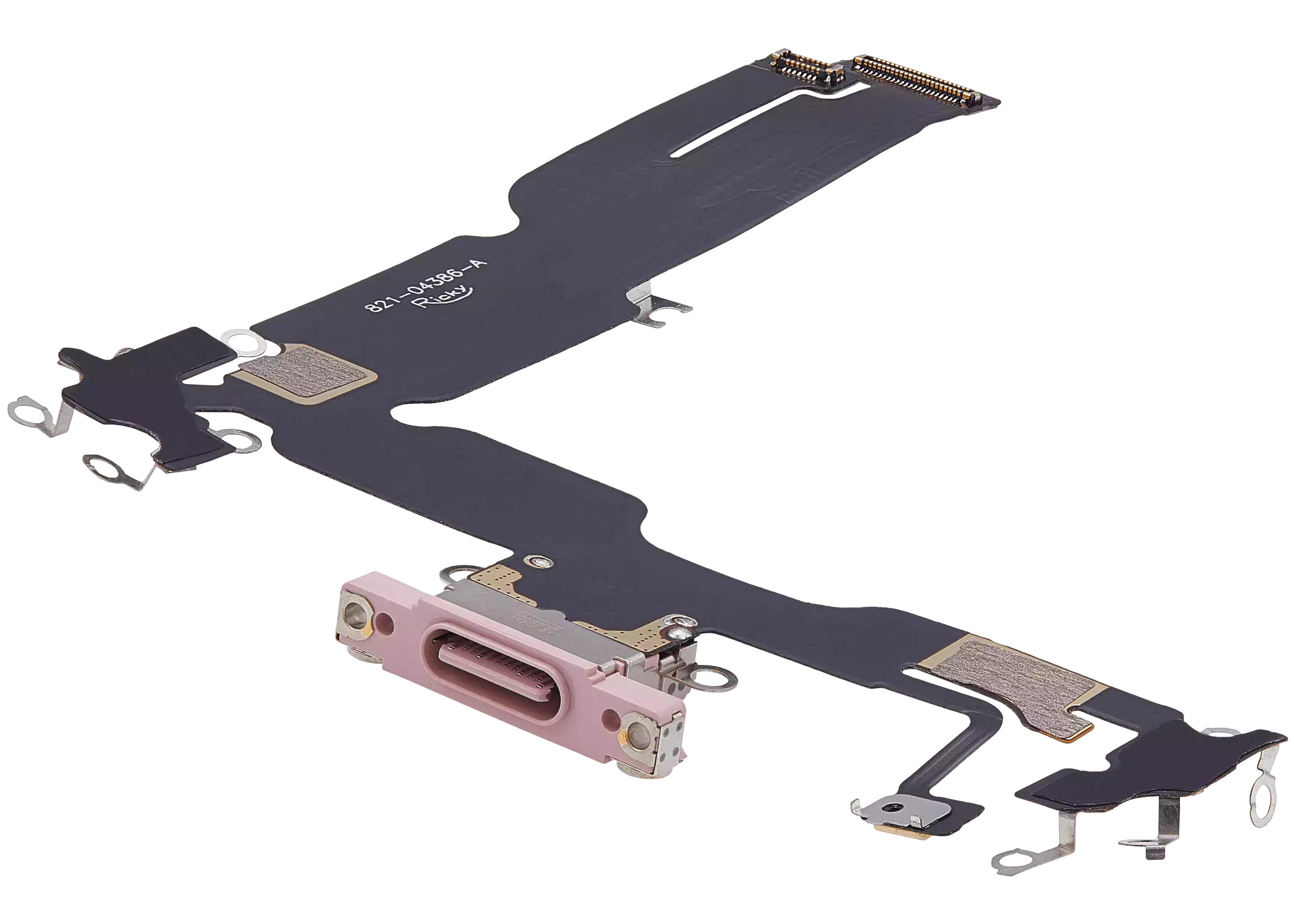 Ladebuchse-Flexkabel für iPhone 15 Plus (Aftermarket Plus) (Pink)