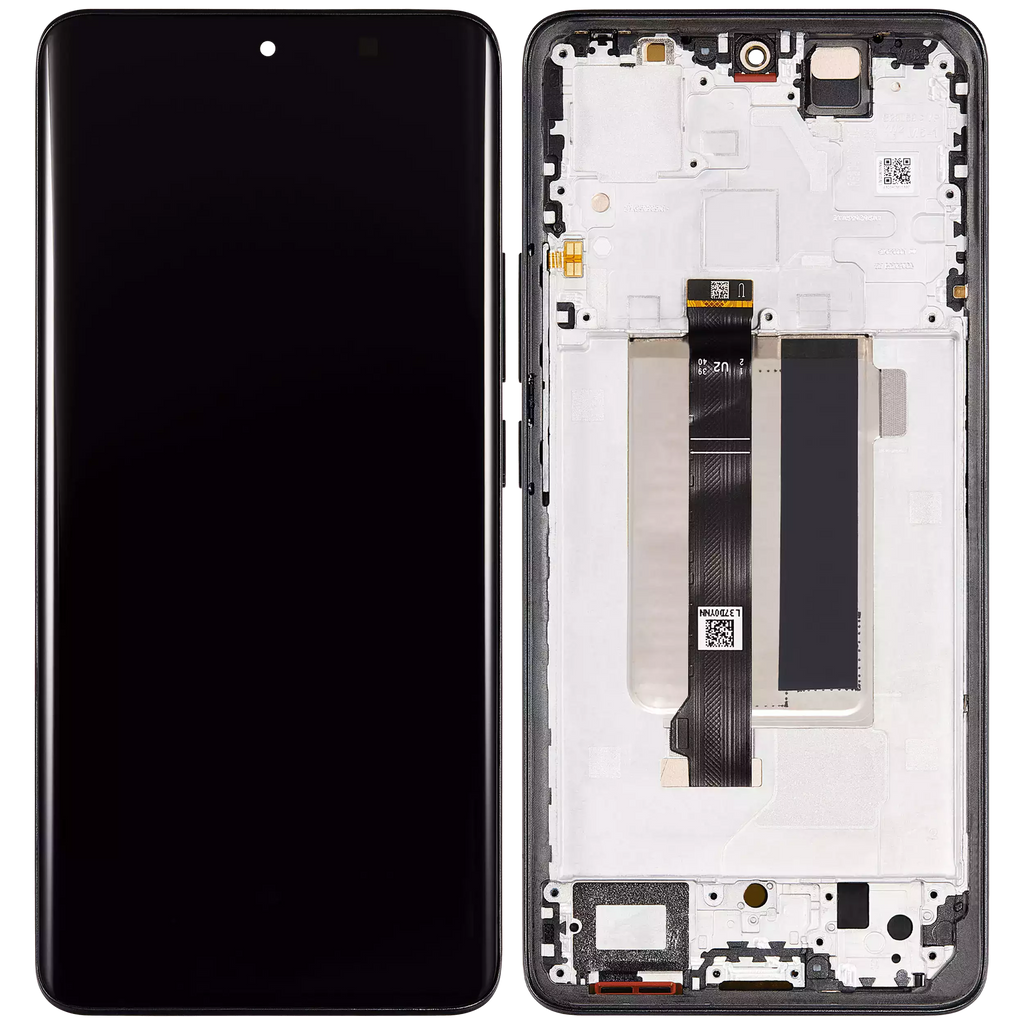 OLED-Display mit Rahmen für Xiaomi Redmi Note 13 Pro Plus (Refurb.) (Schwarz)