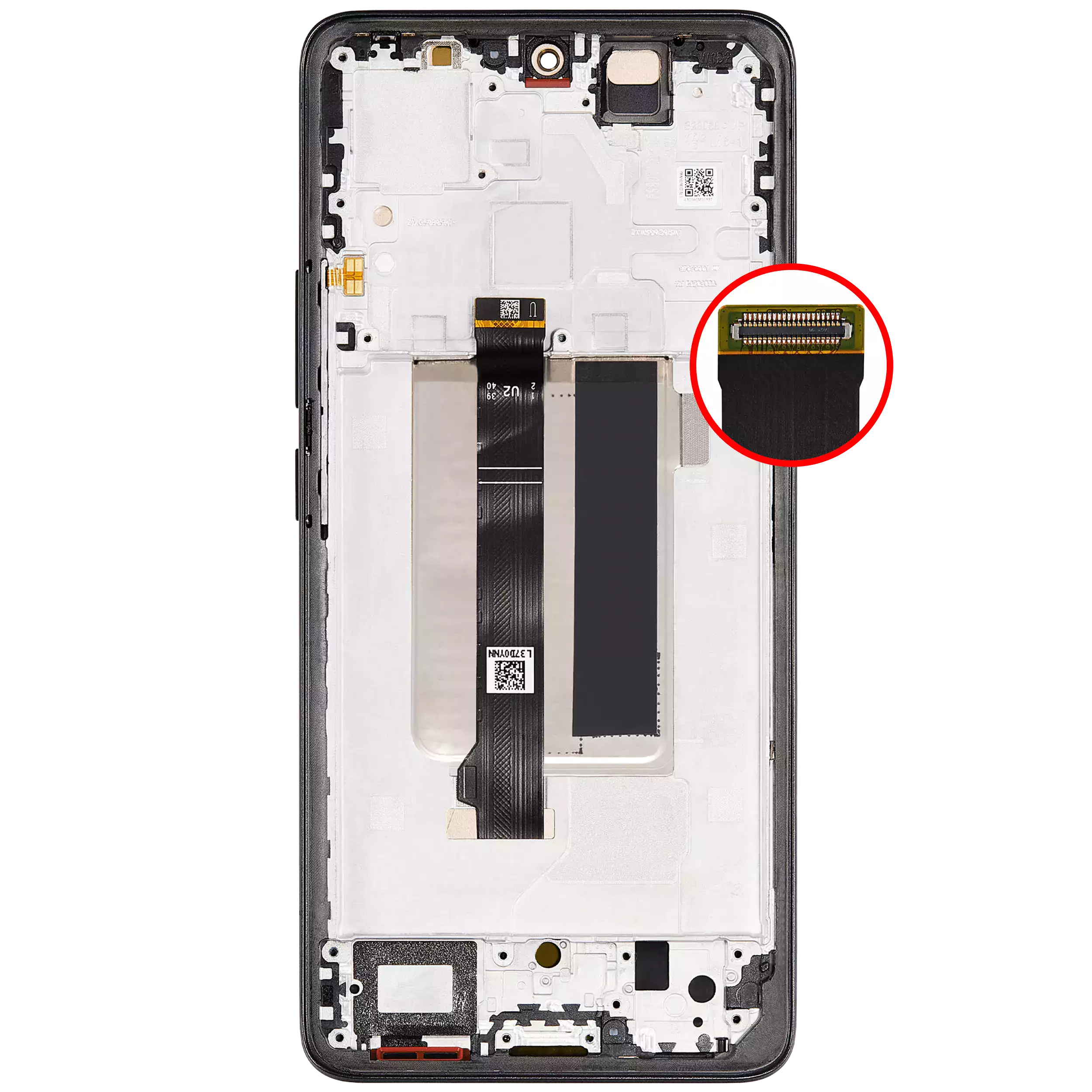 OLED-Display mit Rahmen für Xiaomi Redmi Note 13 Pro Plus (Refurb.) (Schwarz)