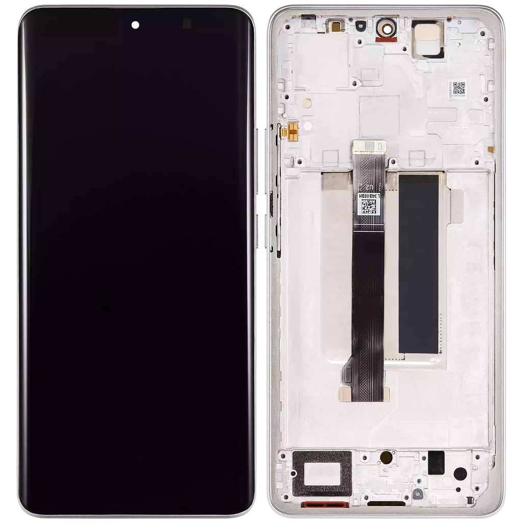 OLED-Display mit Rahmen für Xiaomi Redmi Note 13 Pro Plus (Refurbished) (Weiß)